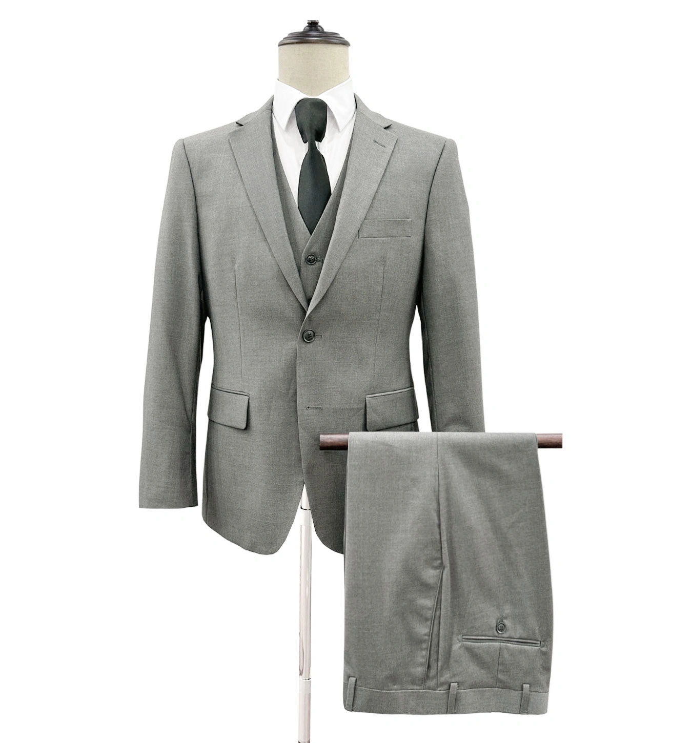 Angelo Rossi: Elegante Grautuchtfeld Jacke – Modern Fit für stilvollen Auftritt.